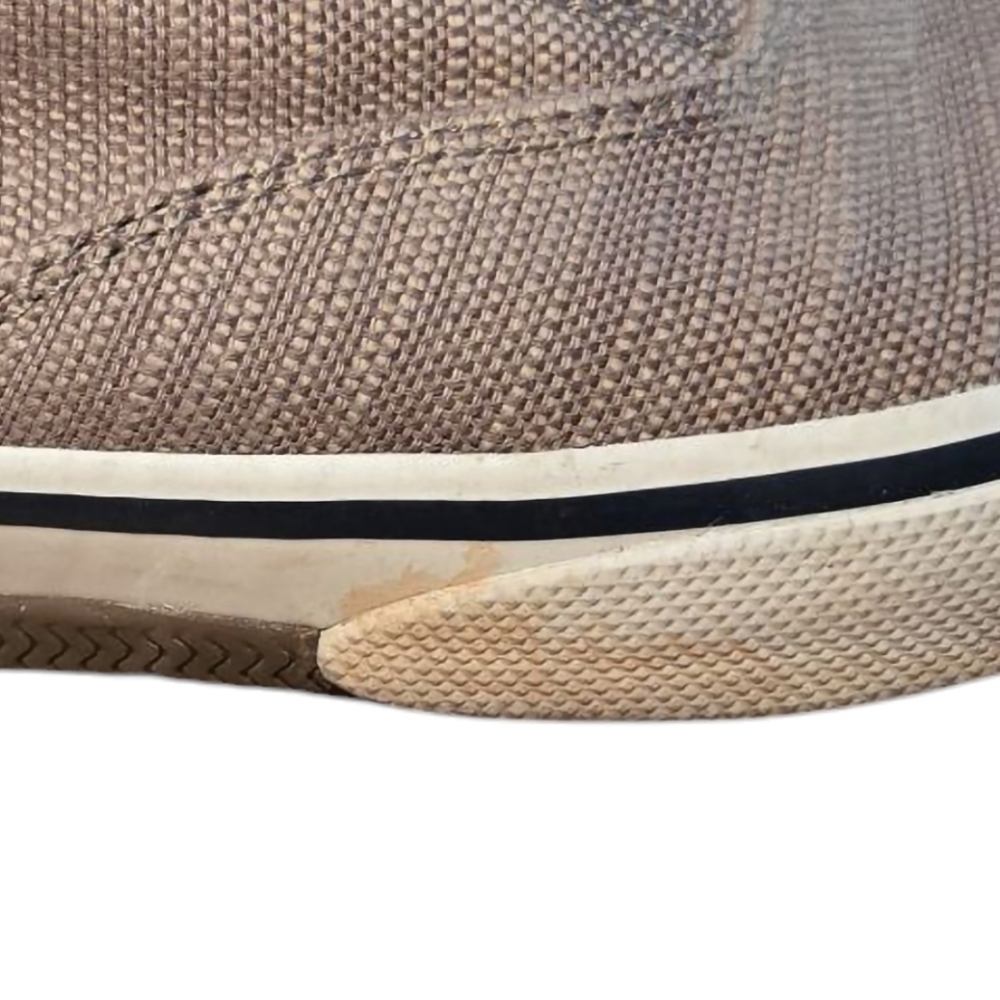 Sperry Topsider Tan Canvas Men's Boat Shoes Size 8 No Laces - Picture 11 of 11
